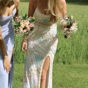 Floral Embroidered White Dress